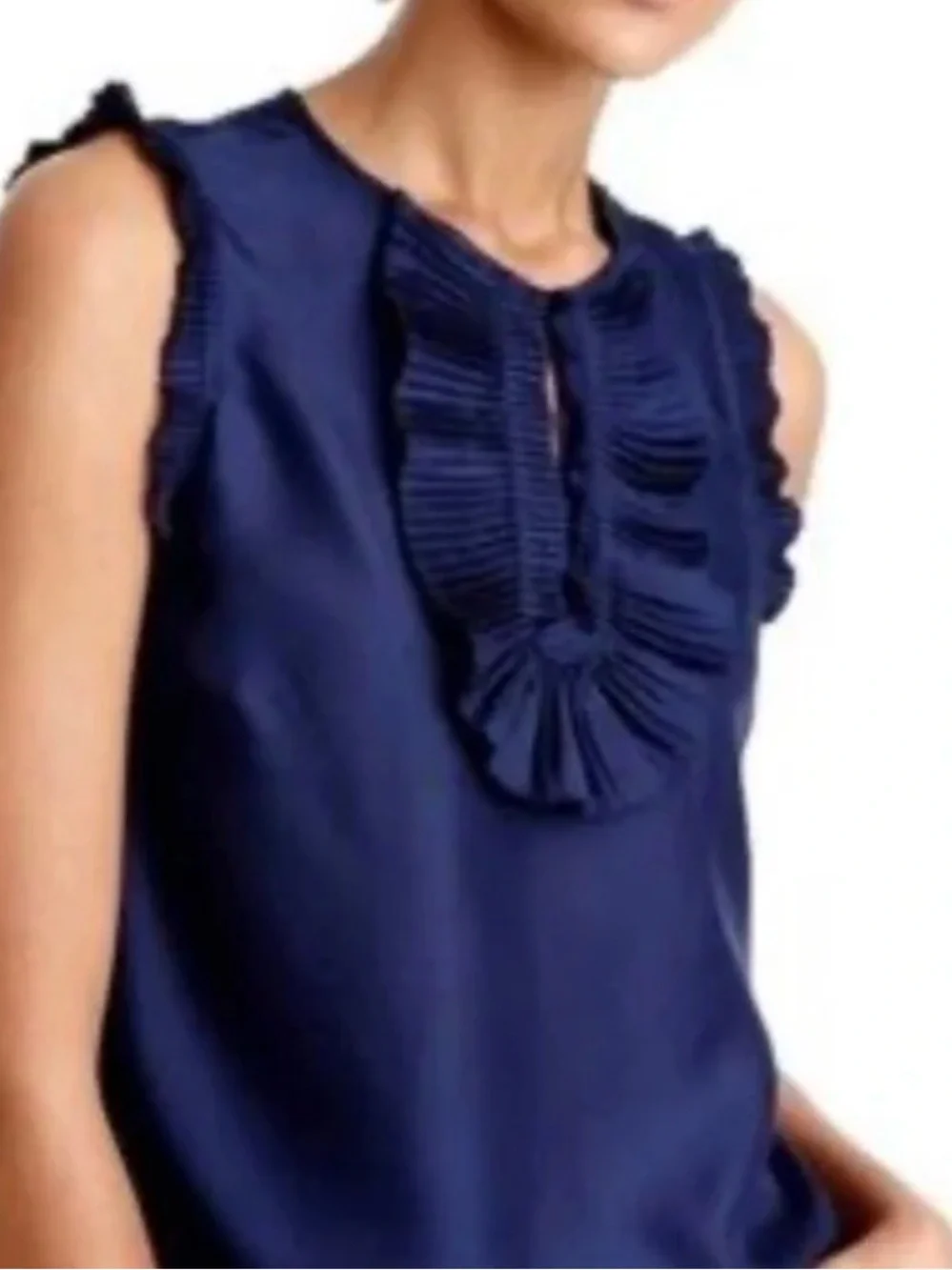 JCrew Silk  Margot Ruffle Blouse size 10